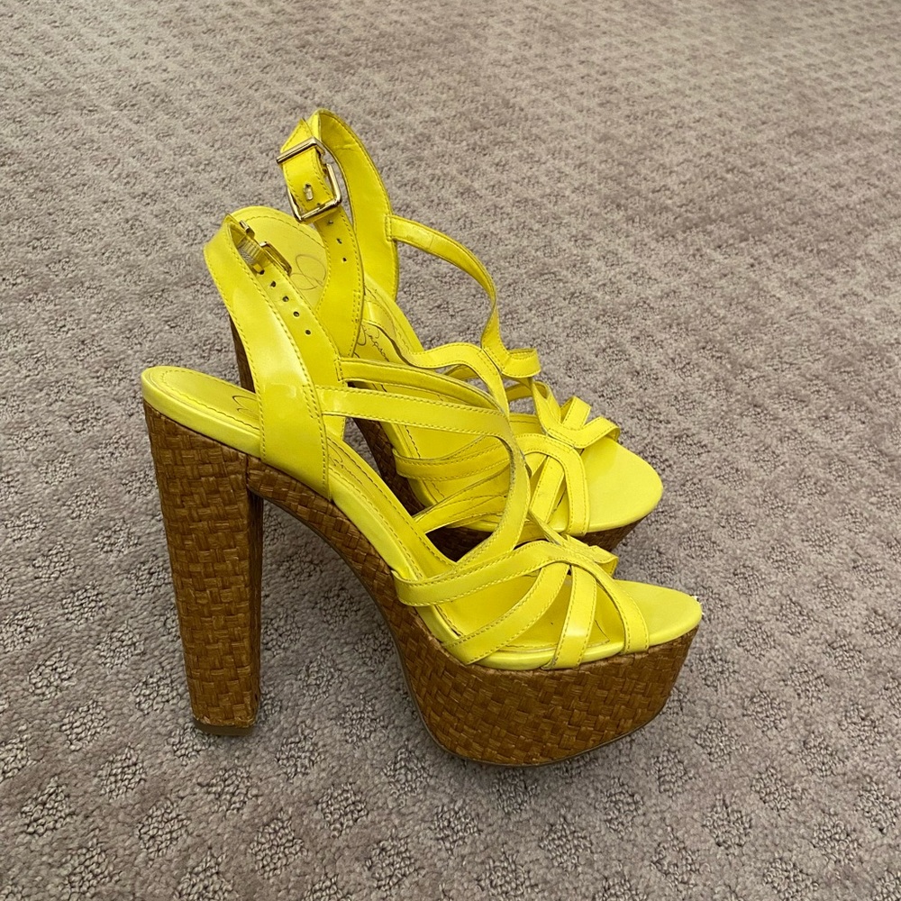 Jessica Simpson Yellow Heels